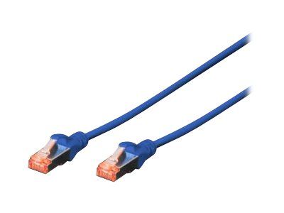 4016032321484-1 DIGITUS CAT 6 S/FTP Patchkabel CAT6 25cm blau