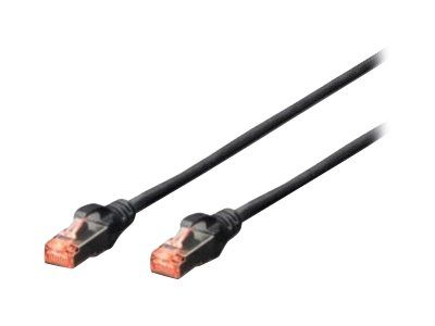 4016032321491-1 DIGITUS CAT 6 S/FTP Patchkabel CAT6 25cm schwarz