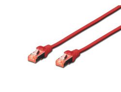 DIGITUS CAT 6A S/FTP Patchkabel CAT6a 50cm rot
