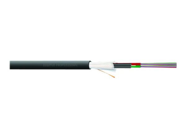 4016032377399-1 DIGITUS Verlegekabel Innen/Außen A/I – DQ (ZN) BH 50/125µ OM4, 24 Fasern, BauPVO Dca, LSZH – 1
