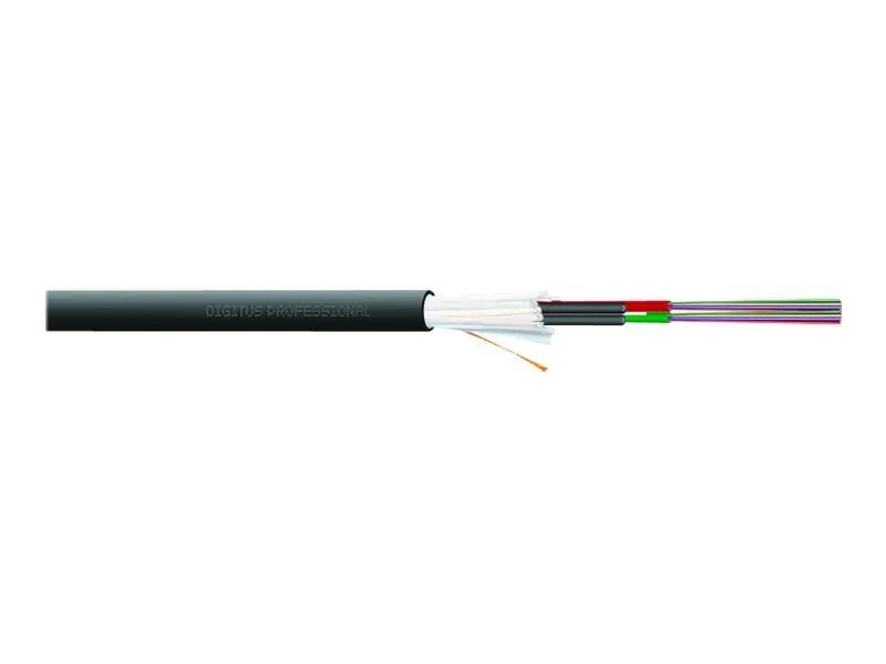 DIGITUS Verlegekabel Innen/Außen A/I – DQ (ZN) BH 50/125µ OM4, 24 Fasern, BauPVO Dca, LSZH – 1