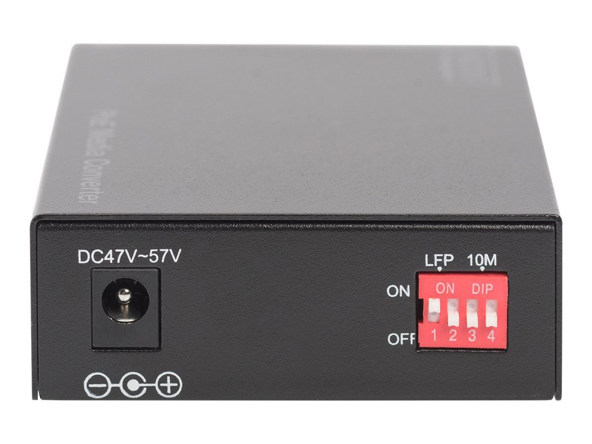 DIGITUS Gigabit PoE Medienkonverter, RJ45 / SC, SM, PSE