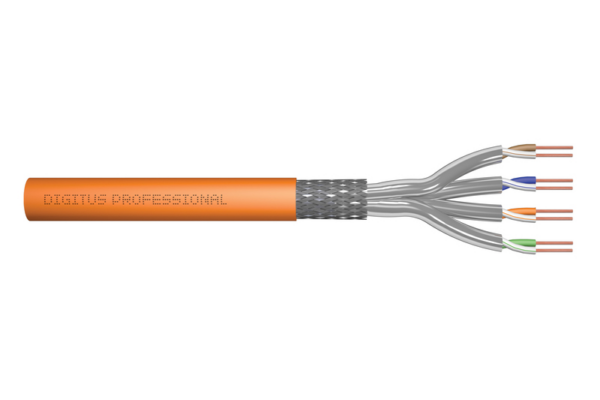 DIGITUS CAT 7 S/FTP Verlegekabel, 100 m, Simplex, Dca – s1a, d0, a1