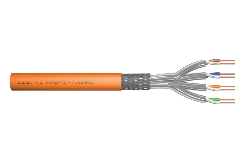 DIGITUS CAT 7 S/FTP Verlegekabel, 100 m, Simplex, Dca – s1a, d0, a1