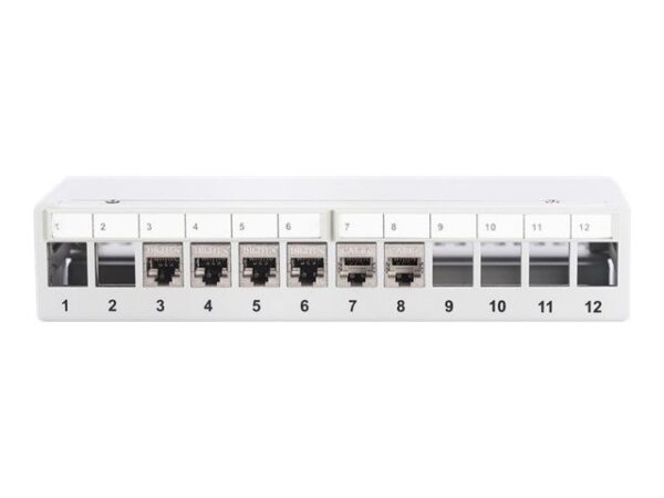 4016032435242-1 DIGITUS Desktop Modular Patch Panel, geschirmt, 12 – Port