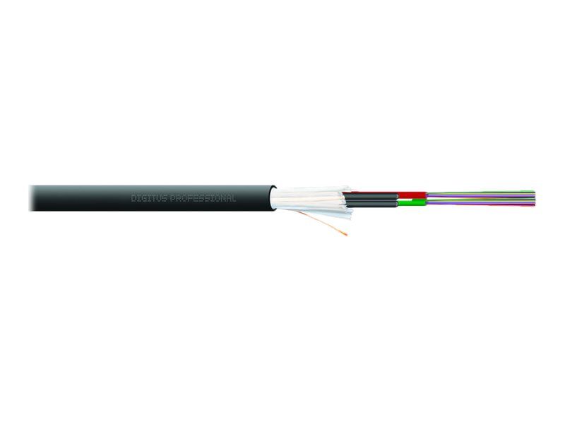 DIGITUS Verlegekabel Innen/Außen A/I – DQ (ZN) BH 9/125µ OS2, 24 Fasern, BauPVO Dca, LSZH