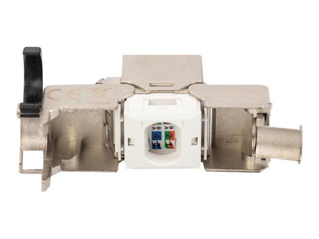 DIGITUS CAT 6A Keystone Modul, geschirmt mit intelligentem Kabelmanager, Set (24 Stück)