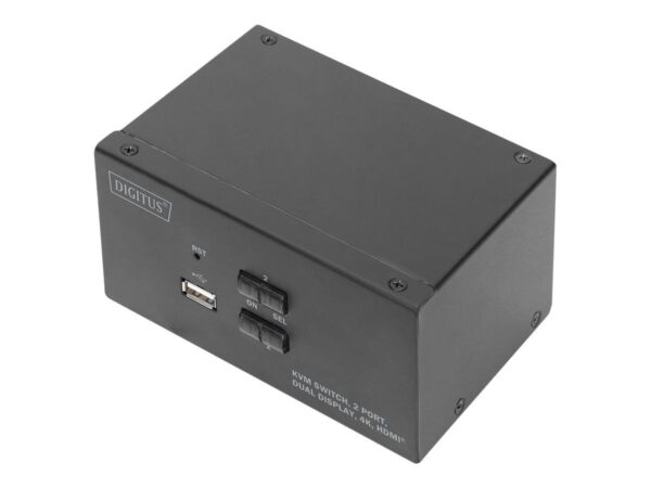 4016032467168-1 DIGITUS KVM – Switch, 2 – Port, Dual – Display, 4K, HDMI®