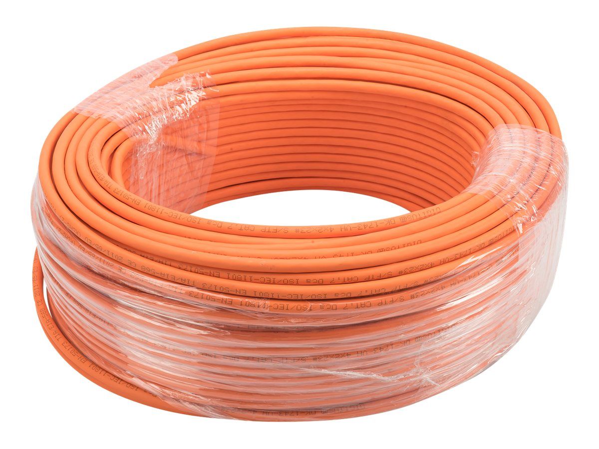 DIGITUS Installationskabel CAT 7 25m S – FTP 1200 MHz AWG 23/1 orange – Verlegekabel – Netzwerk