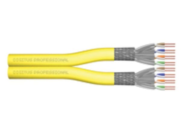 4016032483632-1 DIGITUS Cat.7A S/FTP, Verlegekabel, 100 m, Duplex, Dca – s1a d1 a1