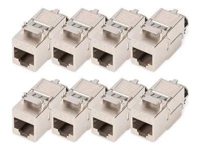DIGITUS CAT 8.1 Keystone Modul, geschirmt, werkzeugfreier Montageanschluss – 8 Stk.