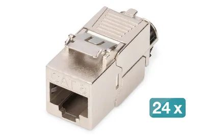 DIGITUS CAT 8.1 Keystone Modul, geschirmt, werkzeugfreier Montageanschluss – 24 Stk.