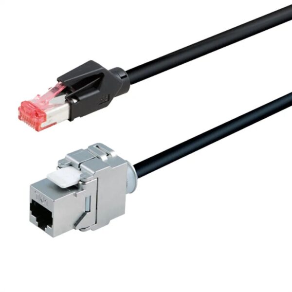 4016514034826-1 BACHMANN CAT6A RJ45 Leitung 5m Buchse, TKM Keystone