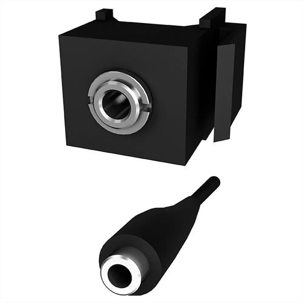 BACHMANN Keystone Miniklinke 3, 5mm 3pol. Stereo, schwarz