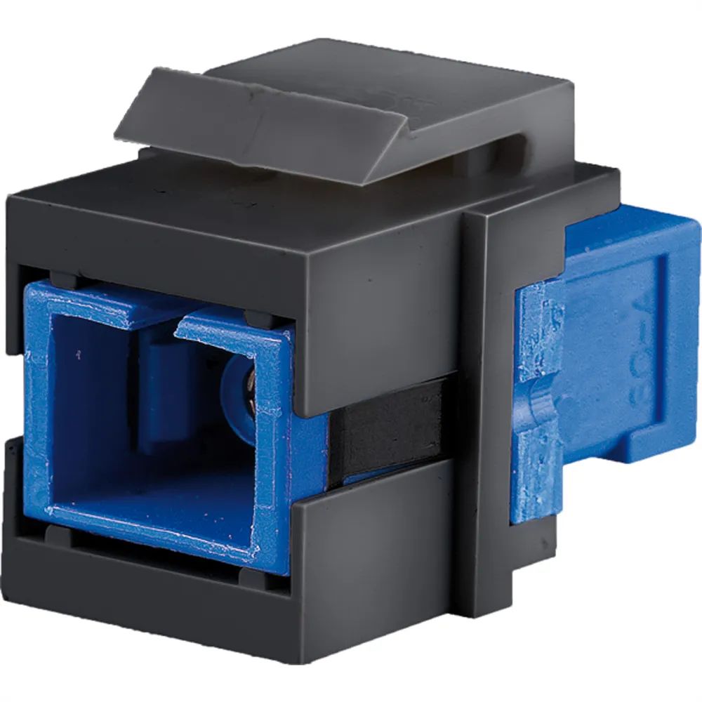 BACHMANN Keystone LWL Simplex Kupplung SC/SC, schwarz / blau