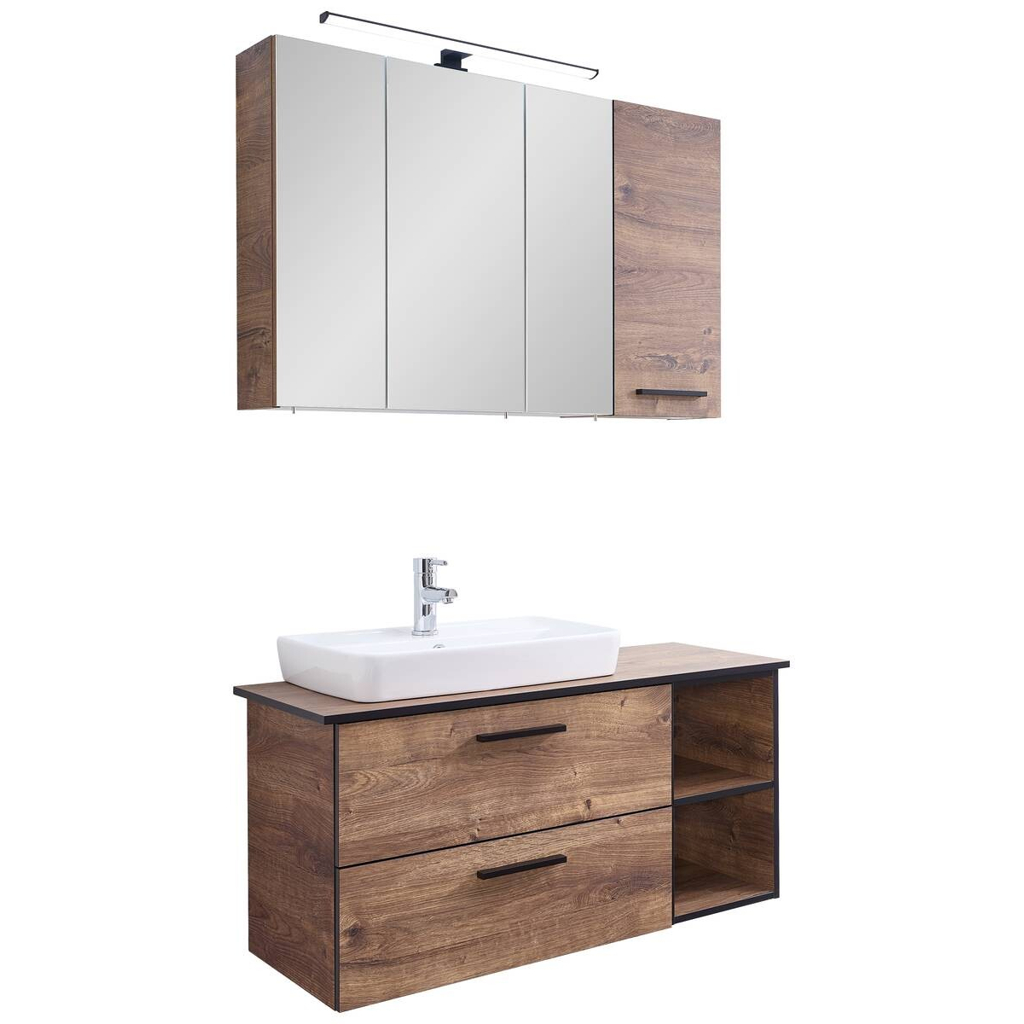 Badezimmer-Set Quickset 374
Eiche Ribeck Nachbildung B/H/T: ca. 105x200x44,5 cm