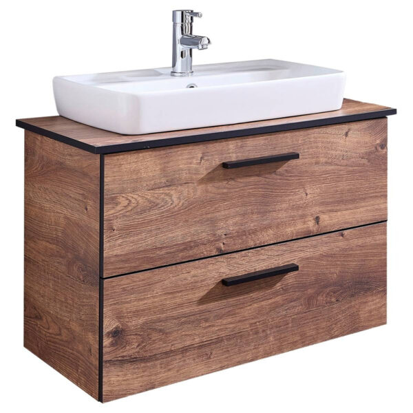 4017026179333 Waschbeckenunterschrank Quickset 374
Eiche Ribeck Nachbildung B/H/T: ca. 73x61,6x44,5 cm