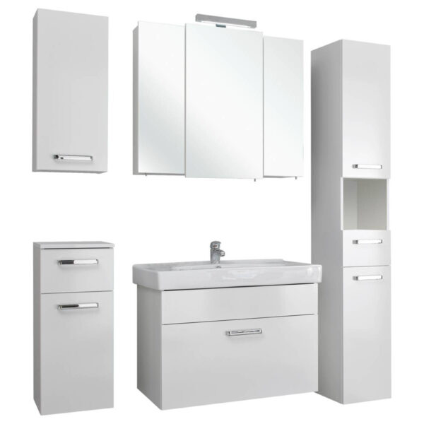 Badezimmer-Set Quickset 312
weiß glanz B/H/T: ca. 143x200x48 cm