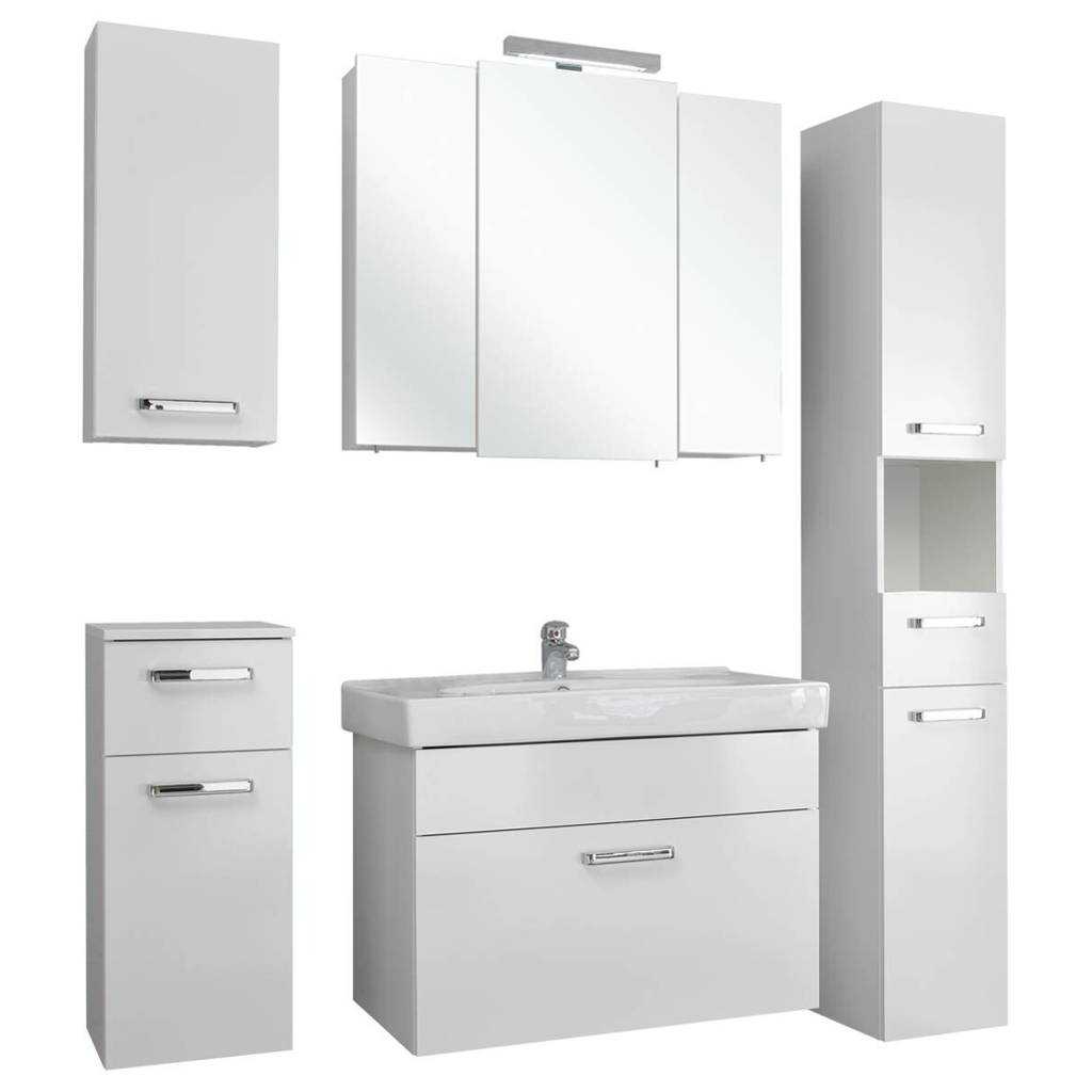 Badezimmer-Set Quickset 312
weiß glanz B/H/T: ca. 143x200x48 cm