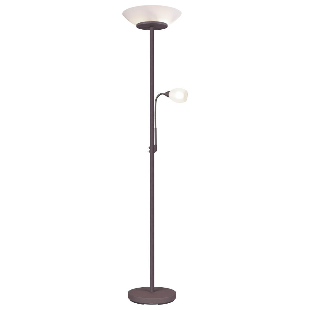 Reality Stehlampe Gerry
rost weiß Metall Glas H/D: ca. 180×34 cm E27 2 Brennstellen