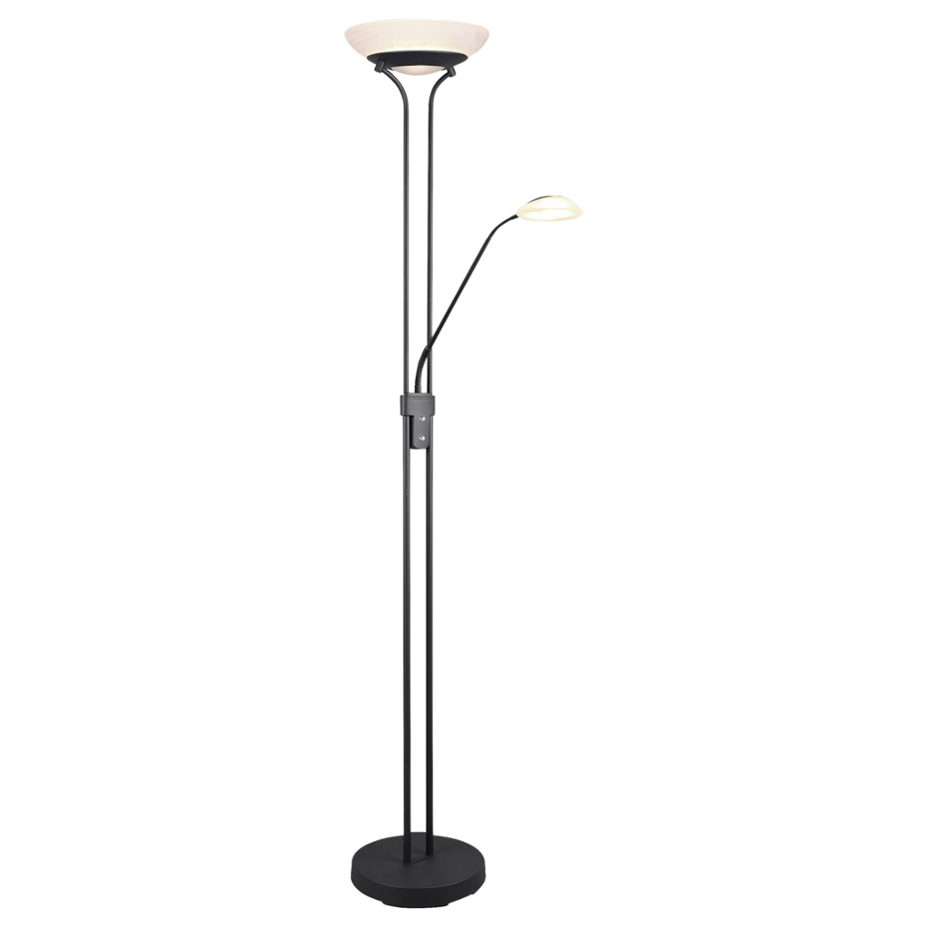 Reality Stehlampe Orson
mattschwarz weiß Metall Glas H/D: ca. 180×32 cm