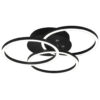 Reality Deckenleuchte Circle mattschwarz Metall B/L: ca. 9,5x43,5 cm 3 Brennstellen