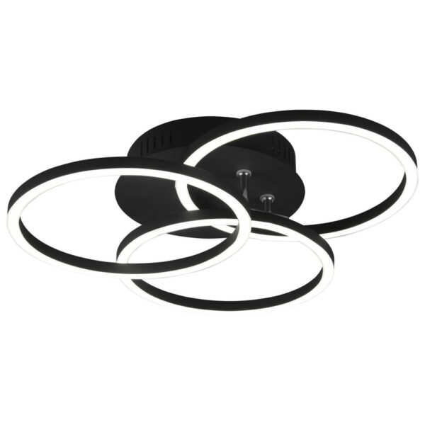 Reality Deckenleuchte Circle mattschwarz Metall B/L: ca. 9,5x43,5 cm 3 Brennstellen Reality Deckenleuchte Circle mattschwarz Metall B/L: ca. 9,5x43,5 cm 3 Brennstellen