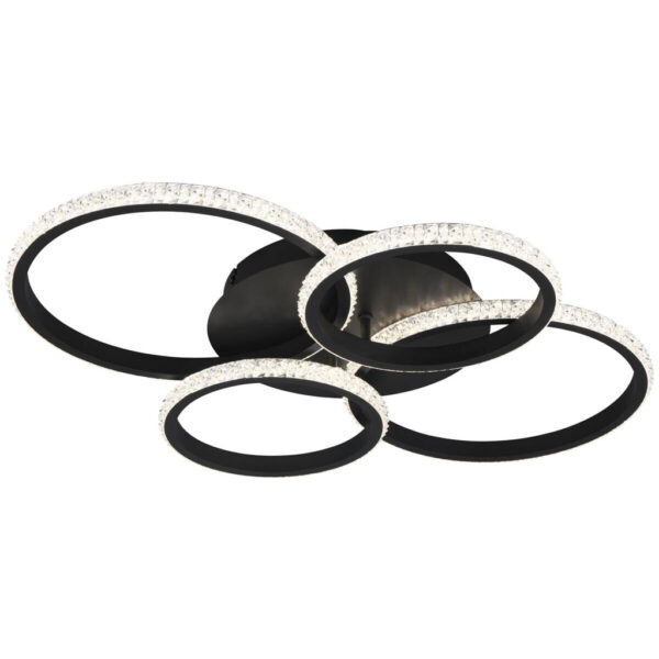 Reality LED-Deckenleuchte Cires mattschwarz Metall B/H/L: ca. 8,5x49,5x65,5 cm