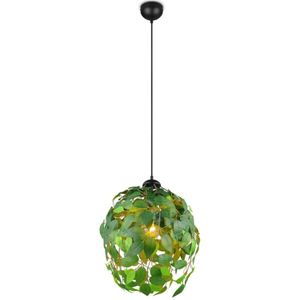Reality Pendelleuchte Leavy
schwarz grün Metall H/D: ca. 150x38 cm E27 1 Brennstellen