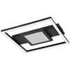 Reality LED-Deckenleuchte Wheeler mattschwarz Metall B/H/D: ca. 35x5x33 cm
