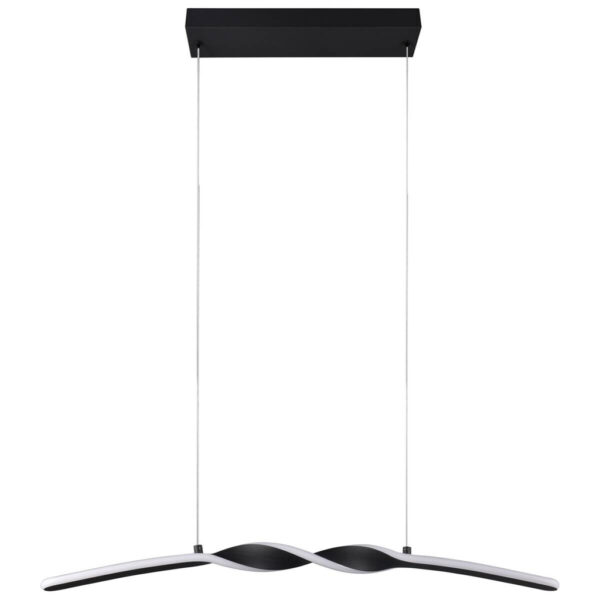 Reality LED Pendelleuchte Ginko
mattschwarz Metall B/H/T: ca. 79x15x9 cm 1 Brennstellen