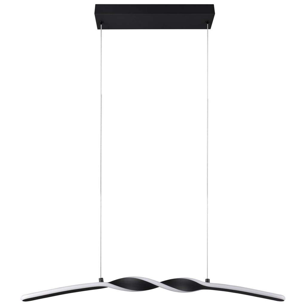 Reality LED Pendelleuchte Ginko
mattschwarz Metall B/H/T: ca. 79x15x9 cm 1 Brennstellen