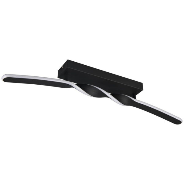 Reality LED-Deckenleuchte Ginko mattschwarz Metall B/H/T: ca. 79x12,5x9 cm 1 Brennstellen