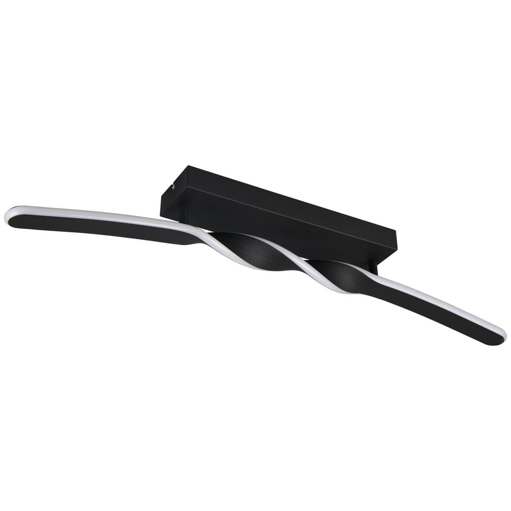 Reality LED-Deckenleuchte Ginko mattschwarz Metall B/H/T: ca. 79x12,5x9 cm 1 Brennstellen