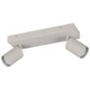 Reality Spot 2-flg. Soka grau Metall B/H/L: ca. 30x14,5x9 cm GU10 2 Brennstellen
