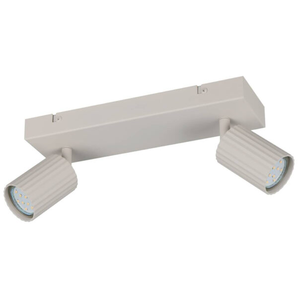 Reality Spot 2-flg. Soka grau Metall B/H/L: ca. 30x14,5x9 cm GU10 2 Brennstellen