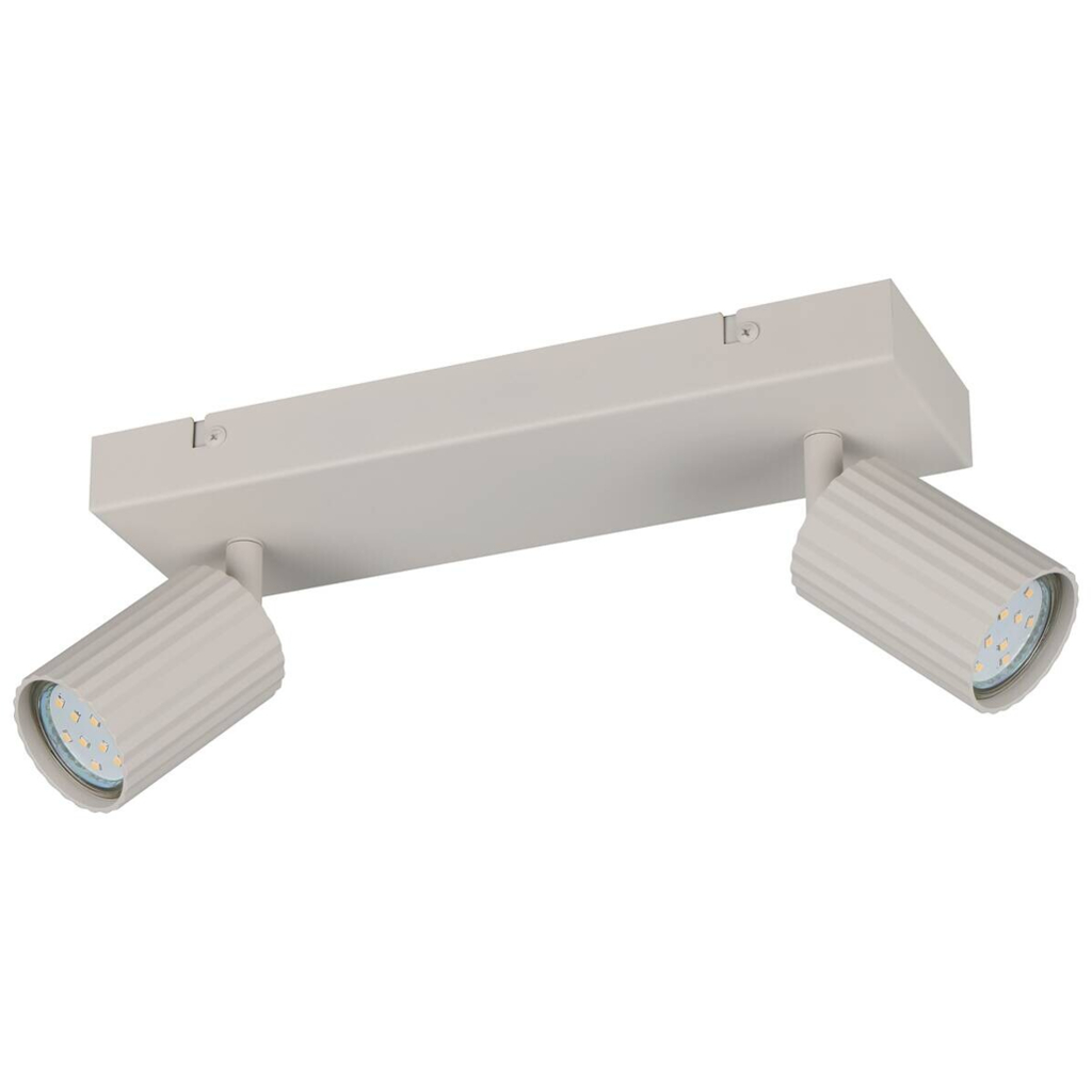 Reality Spot 2-flg. Soka grau Metall B/H/L: ca. 30x14,5x9 cm GU10 2 Brennstellen
