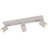 Reality Spot 3-flg. Soka grau Metall B/H/L: ca. 50x14,5x9 cm GU10 3 Brennstellen