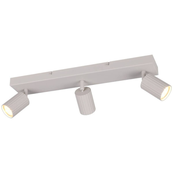 Reality Spot 3-flg. Soka grau Metall B/H/L: ca. 50x14,5x9 cm GU10 3 Brennstellen