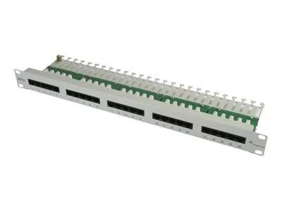 Telegärtner Karl Gärtner Telegärtner ISDN/Telephone Patch Panel MPPI25 – H – Patch Panel – Hellgrau, RAL 7035 – 1U – 48.3 cm (19″)