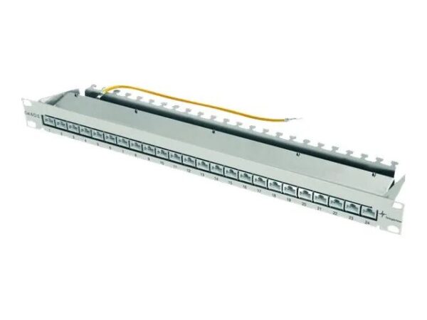 Telegärtner Karl Gärtner Telegärtner MPP24 – HS K – Patch Panel – CAT 6a – STP – RJ – 45 X 24 – Hellgrau, RAL 7035 – 1U – 48.3 cm (19")