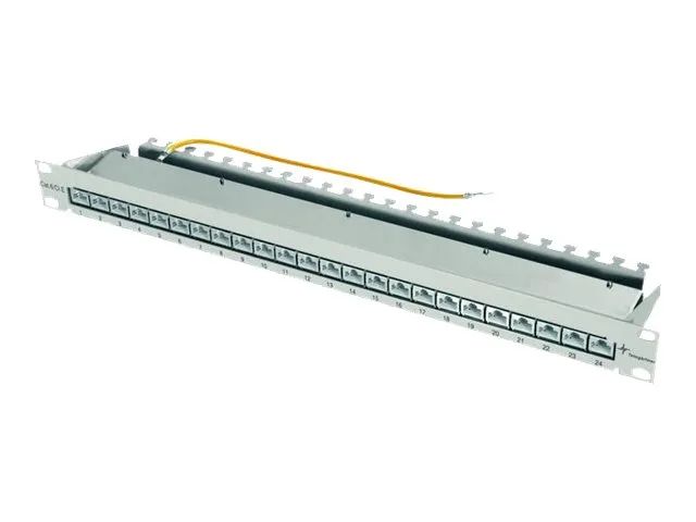 Telegärtner Karl Gärtner Telegärtner MPP24 – HS K – Patch Panel – CAT 6a – STP – RJ – 45 X 24 – Hellgrau, RAL 7035 – 1U – 48.3 cm (19″)