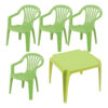 ProGarden Kindermöbel-Set grün Kunststoff B/H/L: ca. 38x53x43 cm