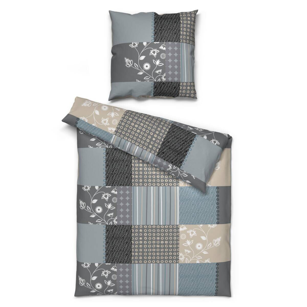 Sensation Baumwoll Bettwäsche Cotton touch blau Baumwolle B/L: ca. 135x200 cm