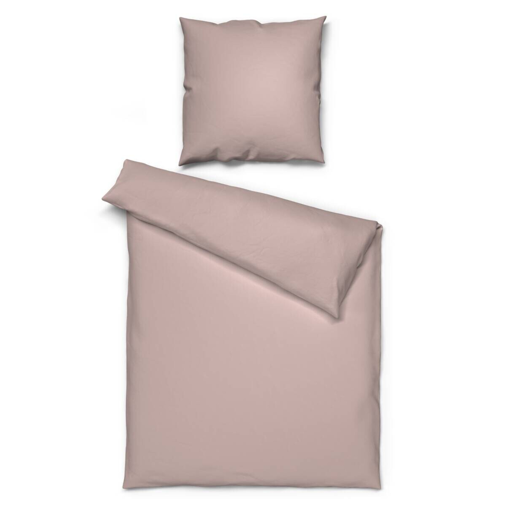 POCO Baumwoll Bettwäsche Renforce rosé Baumwolle B/L: ca. 135x200 cm