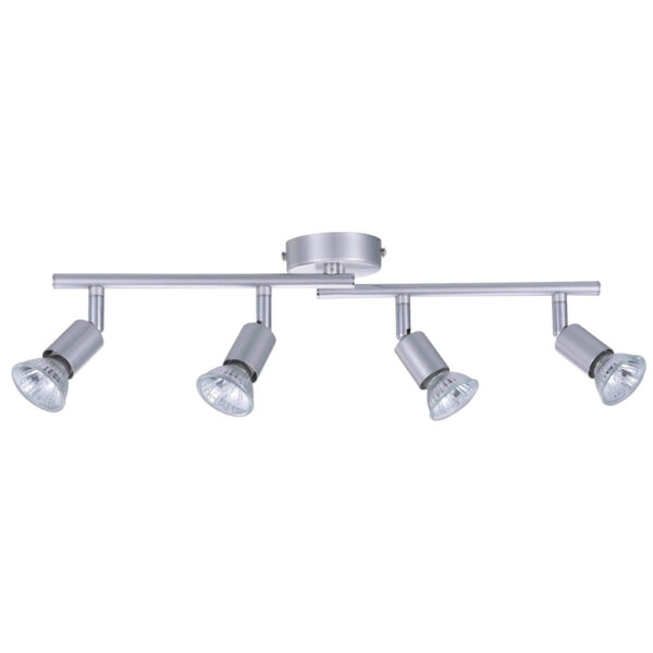 Sensation Spot 4-flg. Mundo silber Metall L: ca. 50 cm GU10 4 Brennstellen