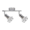 POCOline Spot 2-flg. Aurelius Chrom Metall B/H/L: ca. 21x10x31 cm E14 2 Brennstellen