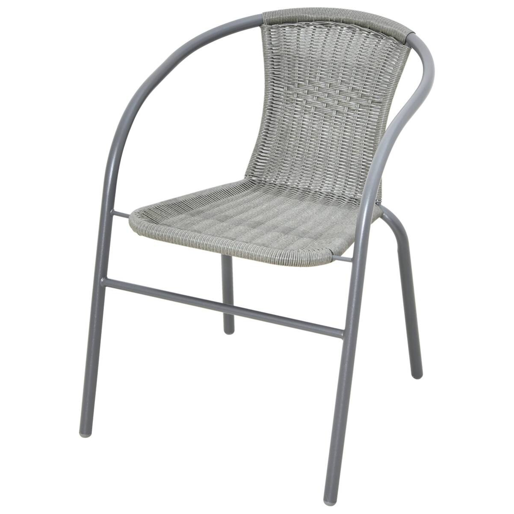 POCOline Gartenstuhl grau Stahl B/H/L: ca. 60x72x52 cm
