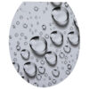 POCOline WC-Sitz Wassertropfen hellgrau Duroplast