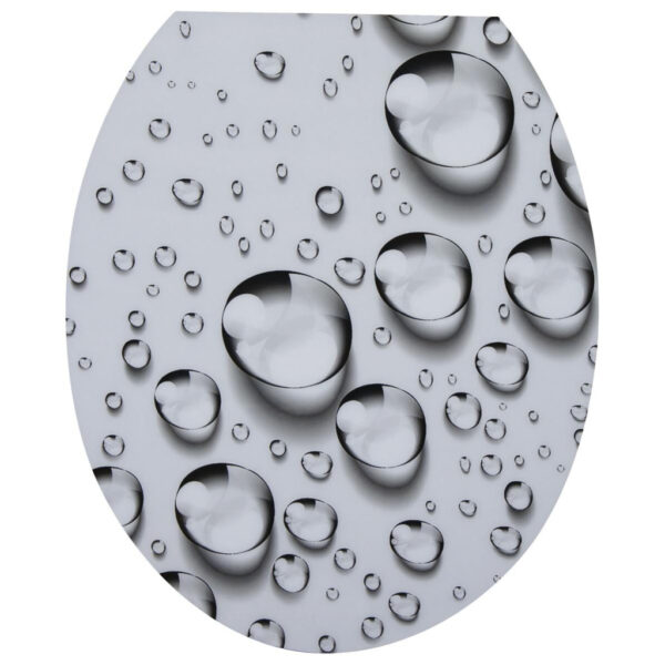 POCOline WC-Sitz Wassertropfen hellgrau Duroplast